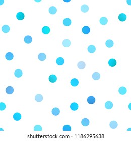 Light BLUE vector seamless cover with spots. Blurred decorative design in abstract style with bubbles. Completely new template for your brand book.