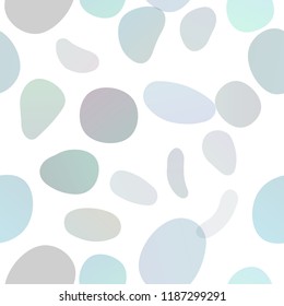 Light BLUE vector seamless cover with circles. Colorful illustration with blurred circles in nature style. Pattern for design of window blinds, curtains.