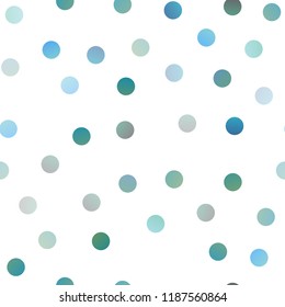 Light BLUE vector seamless cover with spots. Modern abstract illustration with colorful water drops. The pattern can be used for beautiful websites.
