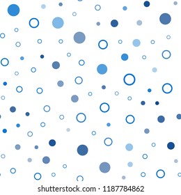 Light BLUE vector seamless cover with spots. Blurred decorative design in abstract style with bubbles. Trendy design for wallpaper, fabric makers.