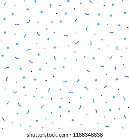 Light BLUE vector seamless cover with spots, lines. Design with connection of dots and lines on colorful background. Design for textile, fabric, wallpapers.
