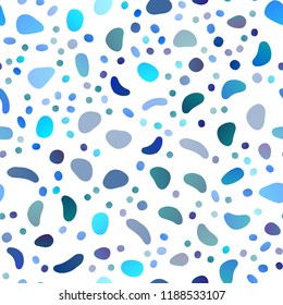 Light BLUE vector seamless cover with circles. Colorful illustration with blurred circles in nature style. Pattern for trendy fabric, wallpapers.