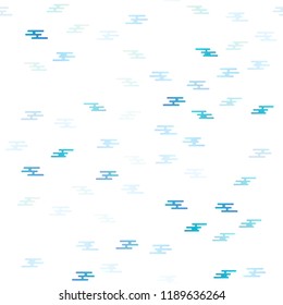 Light BLUE vector seamless cover with long lines. Modern geometrical abstract illustration with staves. The pattern can be used for busines ad, booklets, leaflets