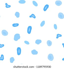Light BLUE vector seamless cover with spots. Modern abstract illustration with colorful water drops. Design for textile, fabric, wallpapers.