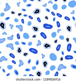 Light BLUE vector seamless cover with spots. Illustration with set of shining colorful abstract circles. Pattern for design of window blinds, curtains.