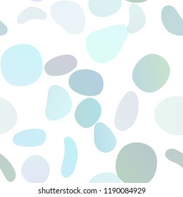 Light BLUE vector seamless cover with circles. Blurred bubbles on abstract backdrop with colorful gradient. Pattern for design of fabric, wallpapers.