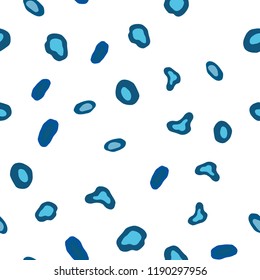 Light BLUE vector seamless cover with spots. Abstract illustration with colored bubbles in nature style. Design for textile, fabric, wallpapers.