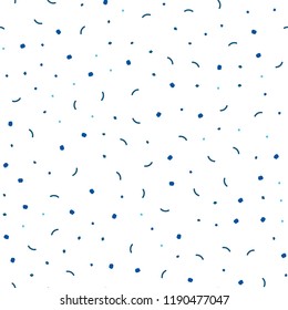 Light BLUE vector seamless cover with spots, lines. Design with connection of dots and lines on colorful background. Pattern for design of fabric, wallpapers.