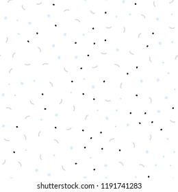 Light BLUE vector seamless cover with spots, lines. Glitter abstract illustration with connection of triangle structure. Pattern for trendy fabric, wallpapers.