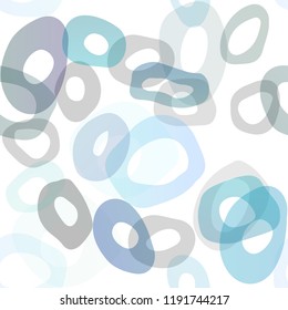 Light BLUE vector seamless cover with circles. Glitter abstract illustration with blurred drops of rain. Template for business cards, websites.