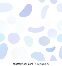 Light BLUE vector seamless cover with circles. Colorful illustration with blurred circles in nature style. Template for business cards, websites.