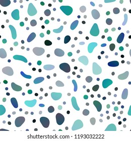 Light BLUE vector seamless cover with circles. Blurred bubbles on abstract backdrop with colorful gradient. Trendy design for wallpaper, fabric makers.