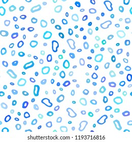 Light BLUE vector seamless cover with circles. Abstract illustration with colored bubbles in nature style. Template for business cards, websites.