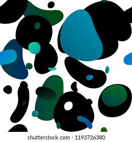 Light BLUE vector seamless cover with circles. Blurred bubbles on abstract backdrop with colorful gradient. Pattern for design of window blinds, curtains.