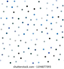 Light BLUE vector seamless cover with spots. Blurred decorative design in abstract style with bubbles. Completely new template for your brand book.