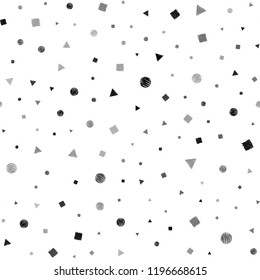 Light BLUE vector seamless cover with polygonal style with circles. Circles, lines, rhombus with colorful gradient. Pattern for design of window blinds, curtains.