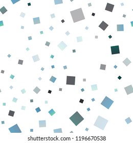 Light BLUE vector seamless cover in polygonal style. Beautiful illustration with rectangles and squares. The template can be used as a background.