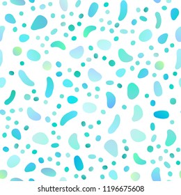 Light BLUE vector seamless cover with circles. Glitter abstract illustration with blurred drops of rain. Design for textile, fabric, wallpapers.