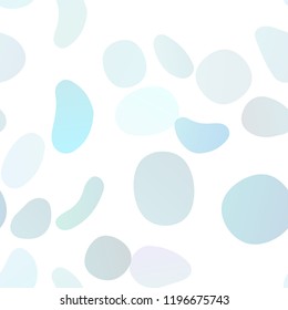 Light BLUE vector seamless cover with circles. Glitter abstract illustration with blurred drops of rain. Pattern for trendy fabric, wallpapers.
