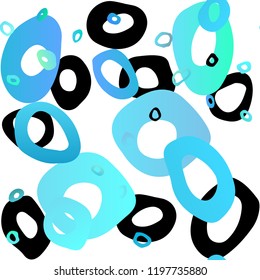Light BLUE vector seamless cover with circles. Colorful illustration with blurred circles in nature style. Template for business cards, websites.