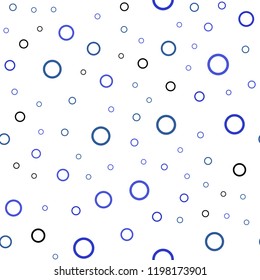 Light BLUE vector seamless cover with spots. Modern abstract illustration with colorful water drops. Pattern can be used as texture of wallpapers.