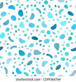 Light BLUE vector seamless cover with circles. Illustration with set of shining colorful abstract circles. Pattern for design of fabric, wallpapers.