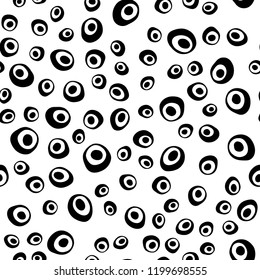 Light BLUE vector seamless cover with circles. Glitter abstract illustration with blurred drops of rain. Pattern for design of window blinds, curtains.
