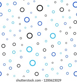 Light BLUE vector seamless cover with spots. Blurred decorative design in abstract style with bubbles. Completely new template for your brand book.