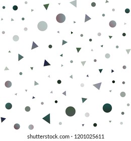 Light BLUE vector seamless cover in polygonal style with circles. Abstract gradient illustration with circles, triangles. Template for business cards, websites.