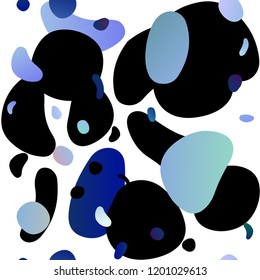 Light BLUE vector seamless cover with circles. Glitter abstract illustration with blurred drops of rain. Pattern for trendy fabric, wallpapers.
