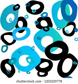 Light BLUE vector seamless cover with circles. Blurred decorative design in abstract style with bubbles. Design for textile, fabric, wallpapers.
