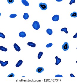 Light BLUE vector seamless cover with spots. Illustration with set of shining colorful abstract circles. Pattern for design of fabric, wallpapers.