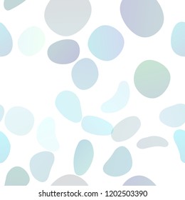 Light BLUE vector seamless cover with circles. Illustration with set of shining colorful abstract circles. Template for business cards, websites.