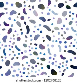 Light BLUE vector seamless cover with circles. Blurred decorative design in abstract style with bubbles. Design for textile, fabric, wallpapers.