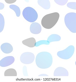 Light BLUE vector seamless cover with circles. Glitter abstract illustration with blurred drops of rain. Template for business cards, websites.