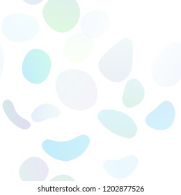 Light BLUE vector seamless cover with circles. Blurred decorative design in abstract style with bubbles. Pattern for trendy fabric, wallpapers.