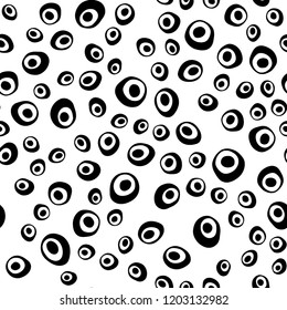 Light BLUE vector seamless cover with circles. Colorful illustration with blurred circles in nature style. Design for textile, fabric, wallpapers.