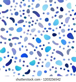 Light BLUE vector seamless cover with circles. Abstract illustration with colored bubbles in nature style. Trendy design for wallpaper, fabric makers.