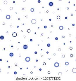 Light BLUE vector seamless cover with spots. Glitter abstract illustration with blurred drops of rain. Trendy design for wallpaper, fabric makers.