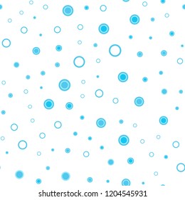 Light BLUE vector seamless cover with spots. Illustration with set of shining colorful abstract circles. Design for textile, fabric, wallpapers.
