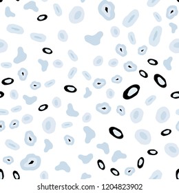 Light BLUE vector seamless cover with spots. Illustration with set of shining colorful abstract circles. Pattern for trendy fabric, wallpapers.