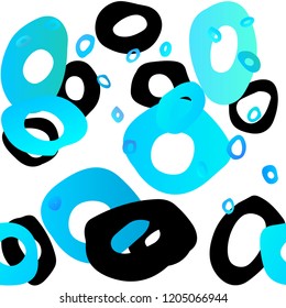 Light BLUE vector seamless cover with circles. Blurred decorative design in abstract style with bubbles. Trendy design for wallpaper, fabric makers.