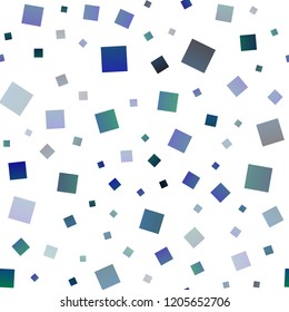 Light BLUE vector seamless cover in polygonal style. Beautiful illustration with rectangles and squares. Best design for your ad, poster, banner.