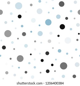 Light BLUE vector seamless cover with spots. Blurred decorative design in abstract style with bubbles. Pattern for design of fabric, wallpapers.