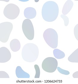 Light BLUE vector seamless cover with circles. Illustration with set of shining colorful abstract circles. Template for business cards, websites.