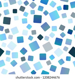 Light BLUE vector seamless cover in polygonal style. Rectangles on abstract background with colorful gradient. Pattern for commercials.