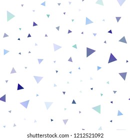 Light BLUE vector seamless cover in polygonal style. Beautiful illustration with triangles in nature style. Pattern for commercials.