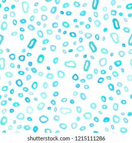 Light BLUE vector seamless cover with circles. Blurred decorative design in abstract style with bubbles. Pattern for design of fabric, wallpapers.