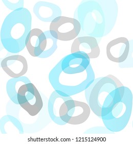 Light BLUE vector seamless cover with circles. Colorful illustration with blurred circles in nature style. Template for business cards, websites.