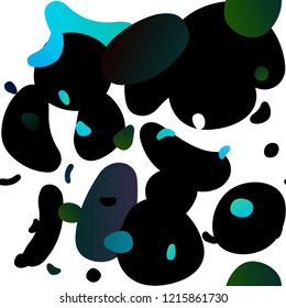 Light BLUE vector seamless cover with circles. Glitter abstract illustration with blurred drops of rain. Pattern for design of window blinds, curtains.